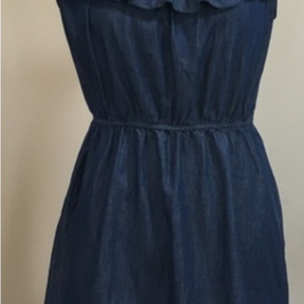 176–Lily Rose Denim Blue Midi Dress